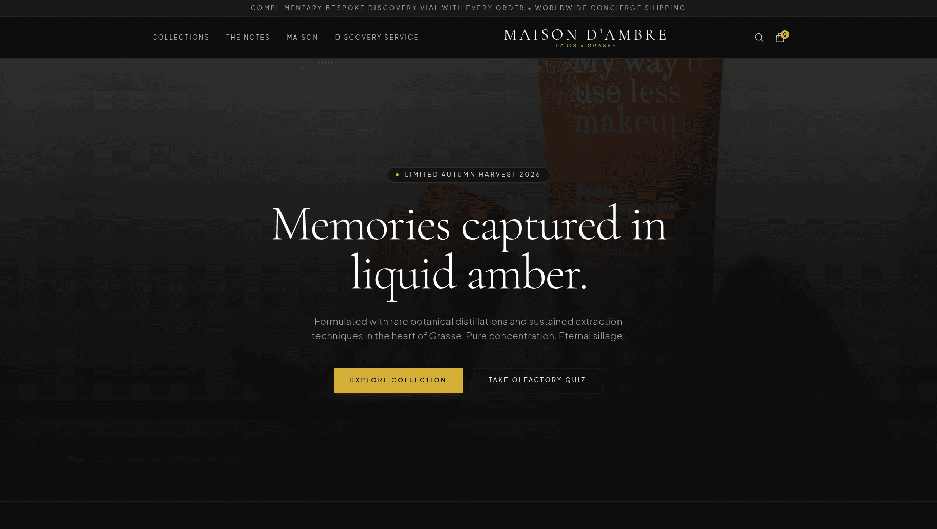 Perfumes lading page